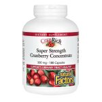 Natural Factors, CranRich, Super Strength, Cranberry Concentrate, 500 mg, 180 Capsules