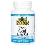 Natural Factors, Super Cod Liver Oil, 90 Softgels