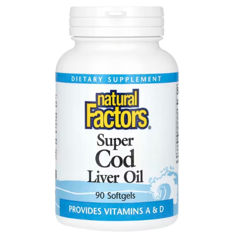 healthkoto-product-NFS-CL090 Natural Factors, Super Cod Liver Oil, 90 Softgels - Image 1