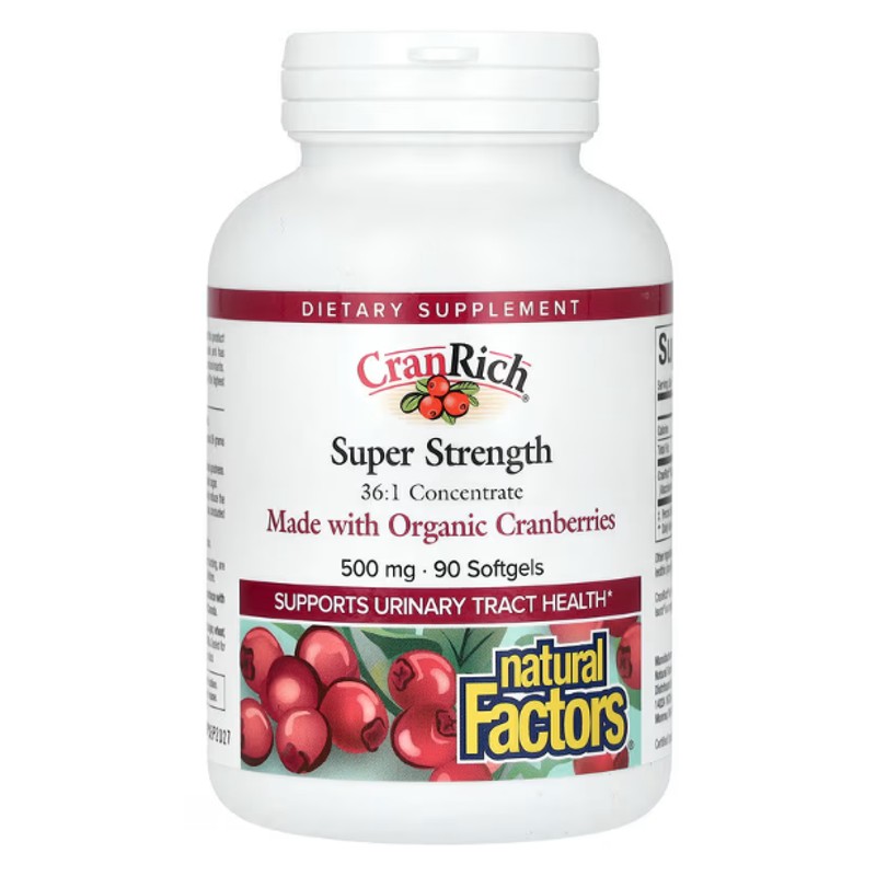 healthkoto-product-NFS-CS090 Natural Factors, CranRich, Super Strength, 500 mg, 90 Softgels - Image 1