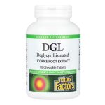 Natural Factors, DGL, Deglycyrrhizinated Licorice Root Extract, 90 Chewable Tablets