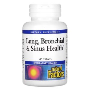 Natural Factors, Lung, Bronchial & Sinus Health, 45 Tablets