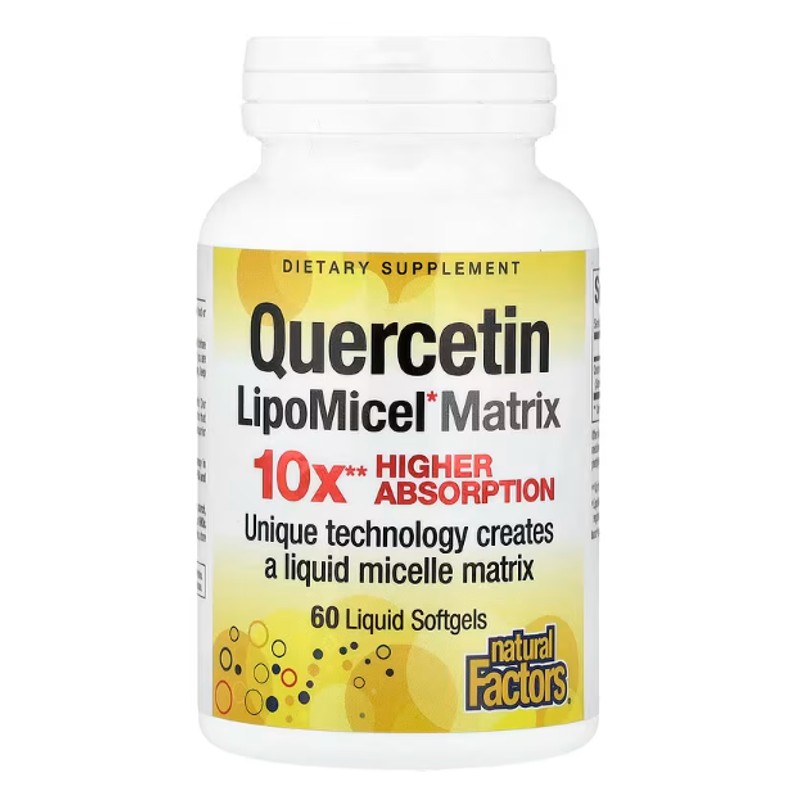healthkoto-product-NFS-QL060 Natural Factors, Quercetin LipoMicel Matrix, 250 mg, 60 Liquid Softgels - Image 1