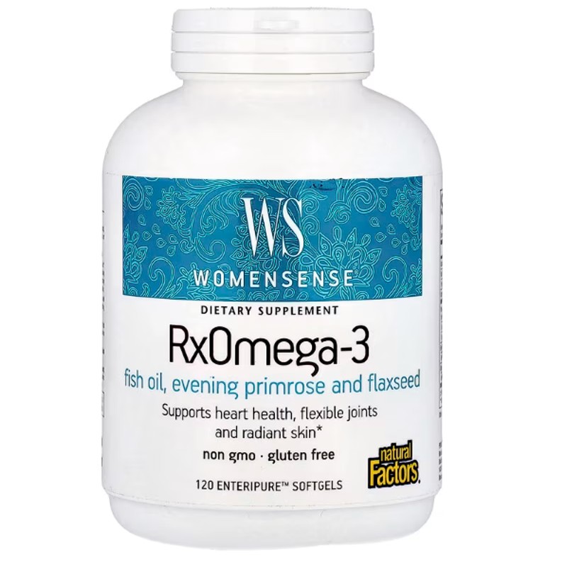 healthkoto-product-NFS-RO120 Natural Factors, WomenSense, RxOmega-3, 120 Enteripure Softgels - Image 1
