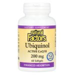 Natural Factors, Ubiquinol 200 mg 60 Softgels