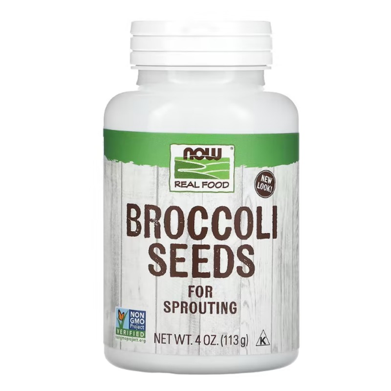 healthkoto-product-NOW-BS113 Now Foods, Real Food, Broccoli Seeds, 4 oz (113 g) - Image 1