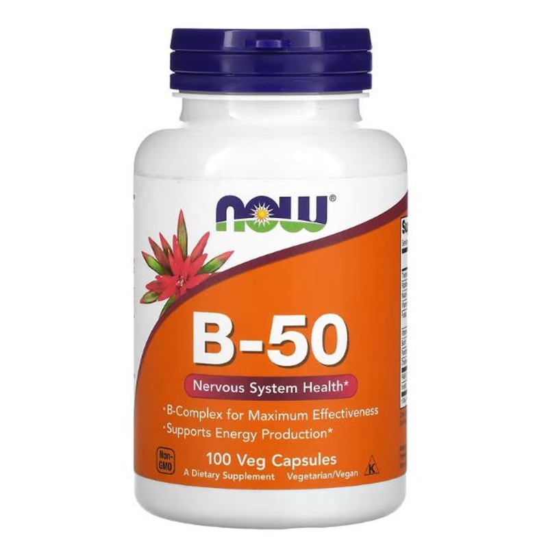 healthkoto-product-NOW-BV100 NOW Foods, B-50, 100 Veg Capsules - Image 1
