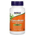 NOW Foods, CurcuBrain, Cognitive Support, 400 mg, 50 Veg Capsules