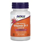 Now Foods, Vitamin D-3 High Potency, 2,000 IU, 120 Softgels