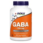 NOW Foods, GABA, 750 mg, 200 Veg Capsules