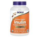 Now Foods, Certified Organic Inulin, Prebiotic Pure Powder, 8 oz (227 g)