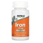 NOW Foods, Iron, 18 mg, 120 Veg Capsules