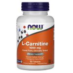 NOW Foods, L-Carnitine, 1,000 mg, 50 Tablets