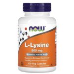 NOW Foods, L-Lysine, 500 mg, 100 Veg Capsules
