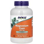 NOW Foods, Magnesium Caps, 400mg, 180 Veg Capsules