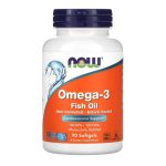 NOW Foods, Omega-3 Fish Oil, 1000 mg, 180 EPA - 120 DHA, Odor Controlled, Enteric Coated, 90 Softgels