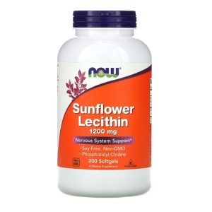 Now Foods, Sunflower Lecithin 1200 mg, 200 Softgels