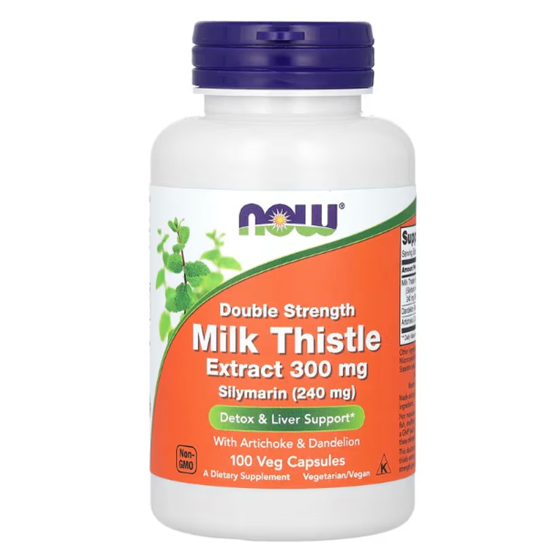 healthkoto-product-NOW-SM100 Now Foods, Silymarin, Milk Thistle Extract, Double Strength, 300 mg, 100 Veg Capsules - Image 1