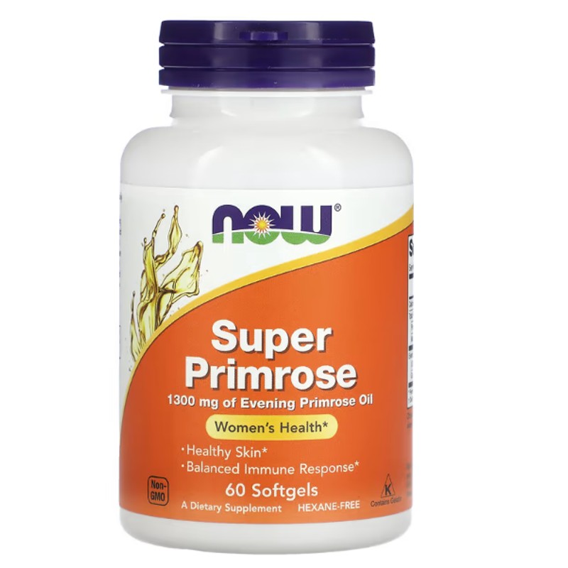 healthkoto-product-NOW-SP060 NOW Foods, Super Primrose, Evening Primrose Oil, 1,300 mg, 60 Softgels - Image 1