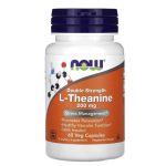 Now Foods, L-Theanine, Double Strength, 200 mg, 60 Veggie Capsules