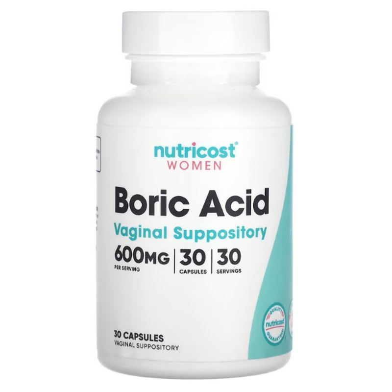 healthkoto-product-NTC-BA060 Nutricost, Women, Boric Acid, Vaginal Suppository, 600 mg , 60 Capsules - Image 1