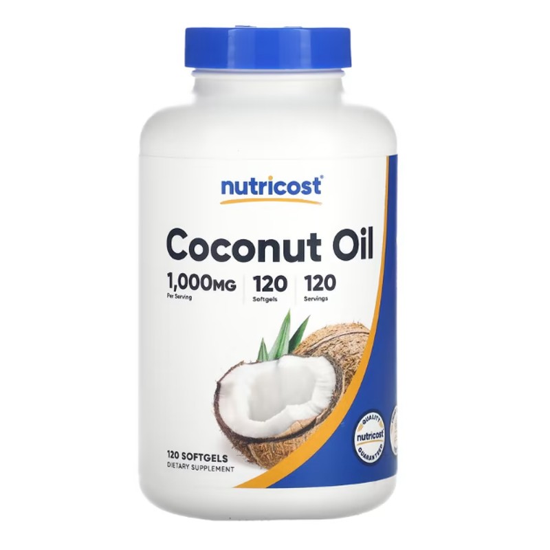 healthkoto-product-NTC-CO120 Nutricost, Coconut Oil, 1,000 mg , 120 Softgels - Image 1
