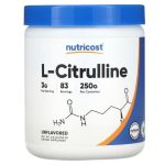 Nutricost, L-Citrulline, Unflavored, 8.8 oz (250 g)