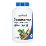 Nutricost, Glucomannan Konjac Root Extract, 1,800 mg, 180 Capsules (600 mg per Capsule)