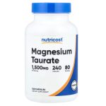 Nutricost, Magnesium Taurate, 240 Capsules (500 mg per Capsule)