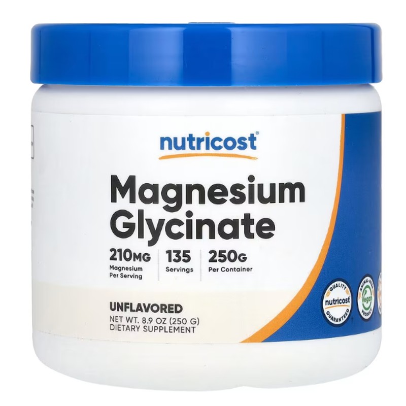 healthkoto-product-NTC-MG250 Nutricost, Magnesium Glycinate, Unflavored , 8.9 oz (250 g) - Image 1