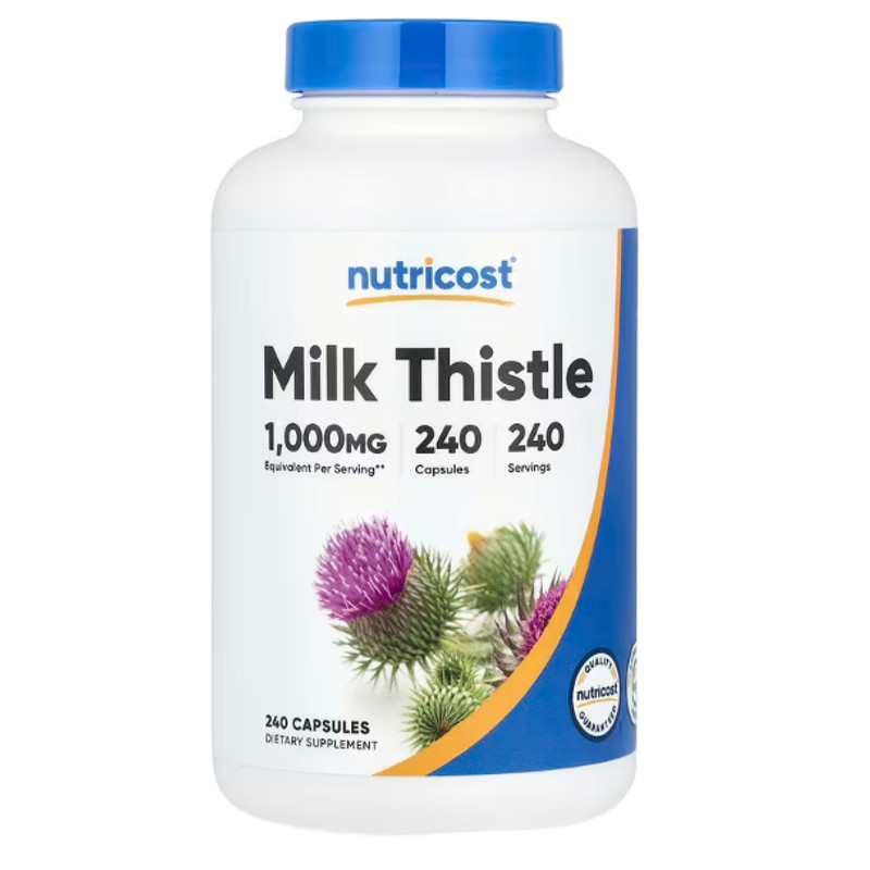 healthkoto-product-NTC-MT240 Nutricost, Milk Thistle, 1,000 mg, 240 Capsules - Image 1