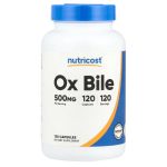 Nutricost, Ox Bile, 500 mg, 120 Capsules
