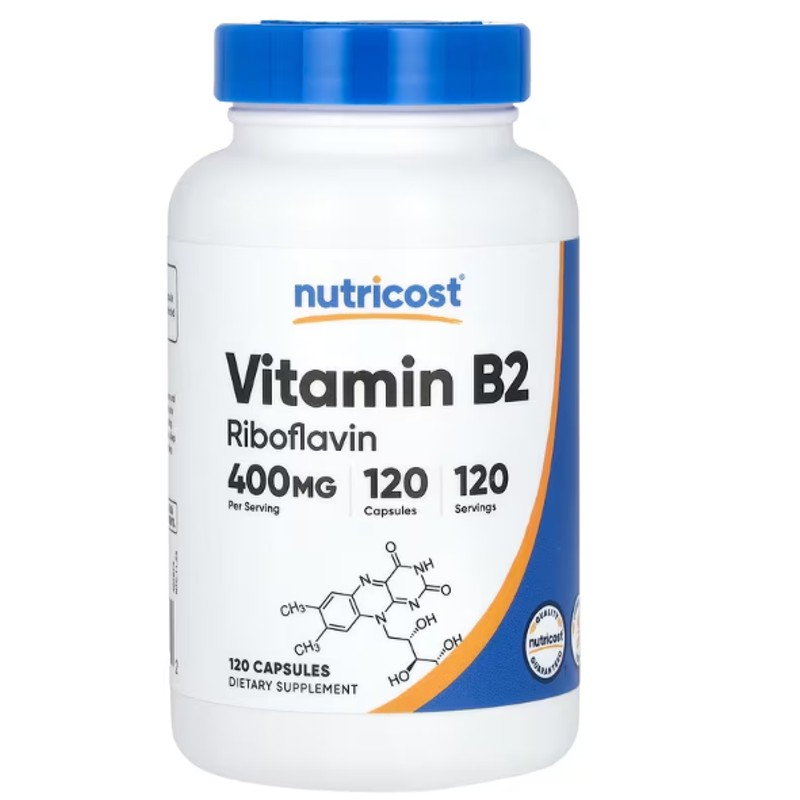 healthkoto-product-NTC-VB120 Nutricost, Vitamin B2, 400 mg, 120 Capsules - Image 1