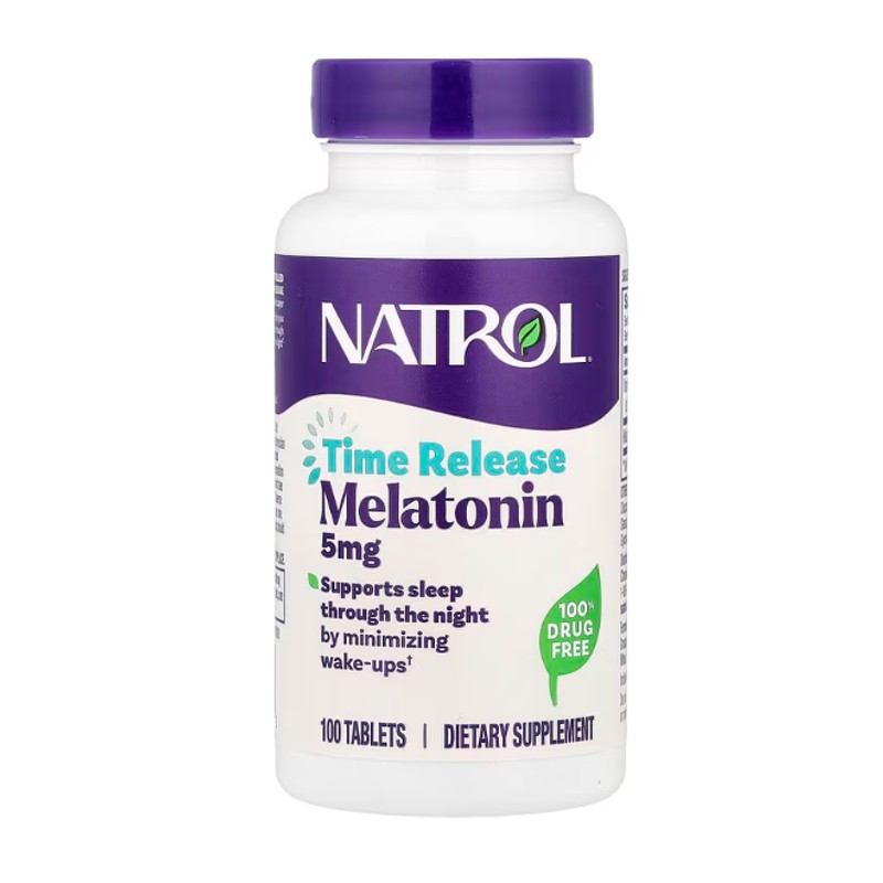 healthkoto-product-NTL-MT510 Natrol, Melatonin, Time Release, Extra Strength, 5 mg, 100 Tablets - Image 1