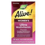 Nature's Way, Alive! Once Daily, Women's Ultra Potency Multi-Vitamin, 60 Tablets