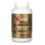 Qunol, Plus Ubiquinol + Omega-3, 200 mg + 250 mg, 90 Softgels