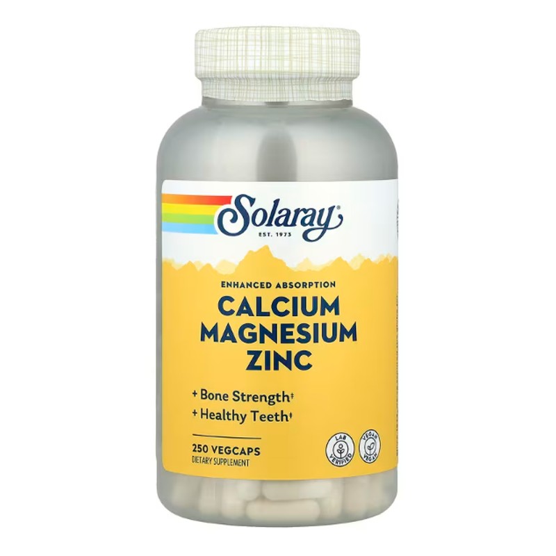 healthkoto-product-SOR-CM250 Solaray, Calcium Magnesium Zinc, 250 VegCaps - Image 1
