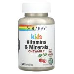 Solaray, Kids Vitamins & Minerals Chewable, Natural Black Cherry, 120 Chewables