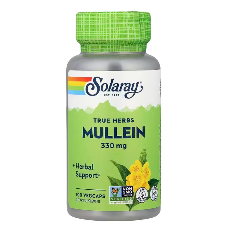 healthkoto-product-SOR-ML100 Solaray, True Herbs, Mullein, 330 mg, 100 VegCaps - Image 1