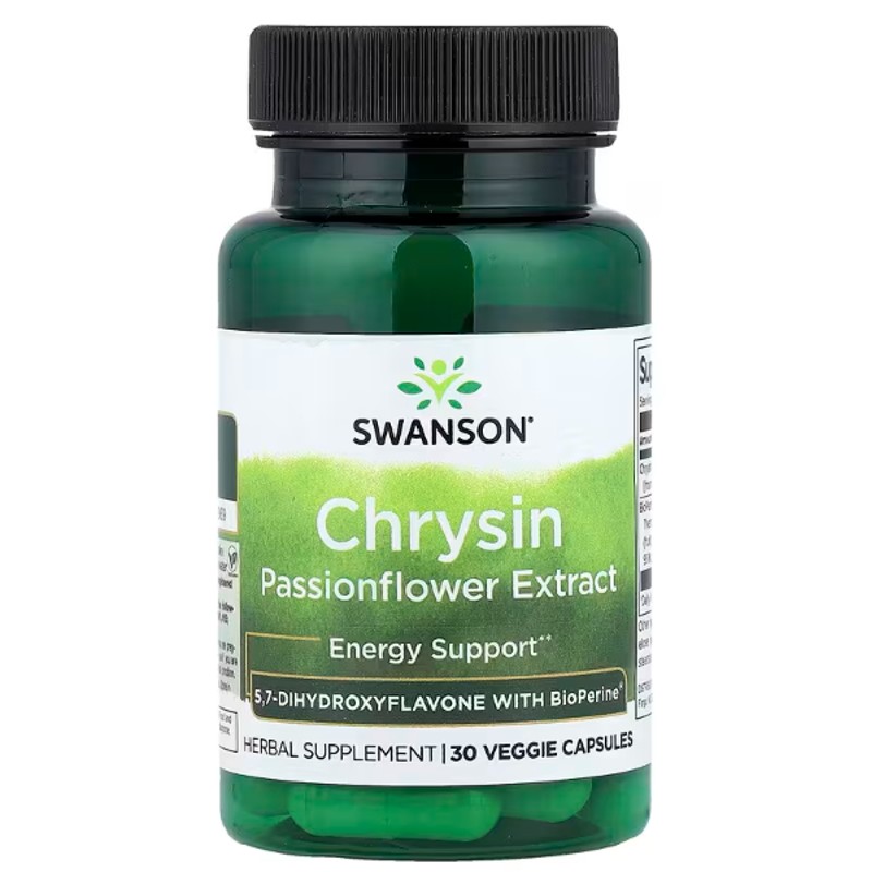 healthkoto-product-SWS-CP030 Swanson, Chrysin Passionflower Extract, 30 Veggie Capsules - Image 1