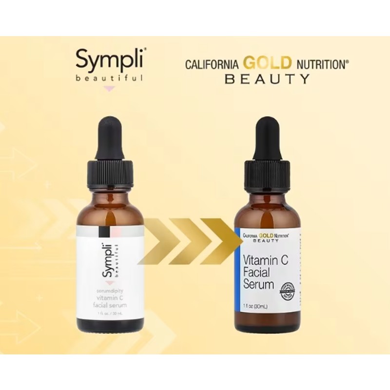 healthkoto-product-SYI-FC030 Sympli Beautiful, Serumdipity, Age Refining Vitamin C Facial Serum, 1 fl oz (30 ml) - Image 1