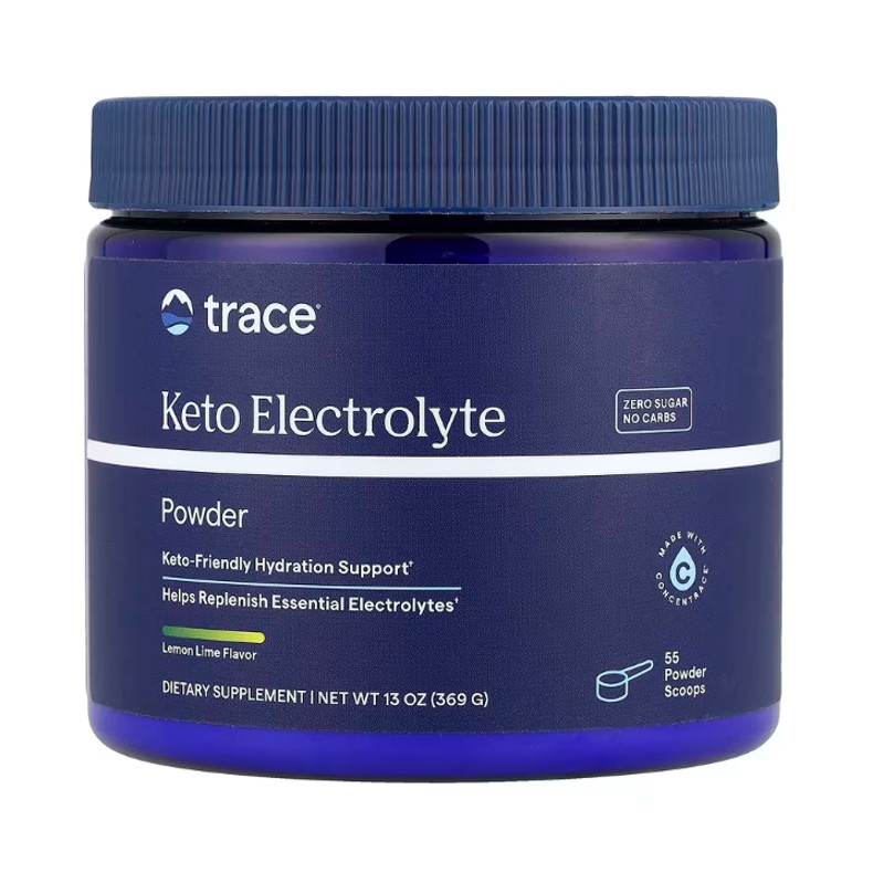healthkoto-product-TMR-KE369 Trace, Keto Electrolyte Powder, Lemon Lime, 13 oz (369 g) - Image 1